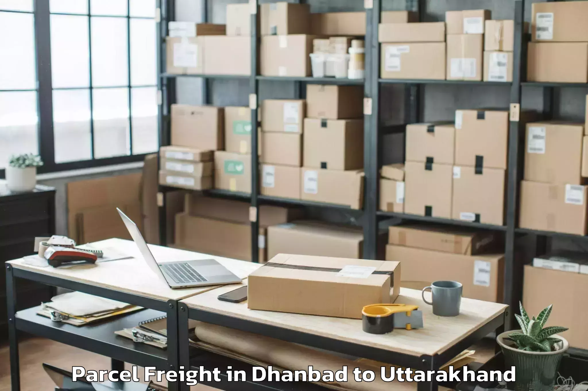 Leading Dhanbad to Clement Town Parcel Freight Provider